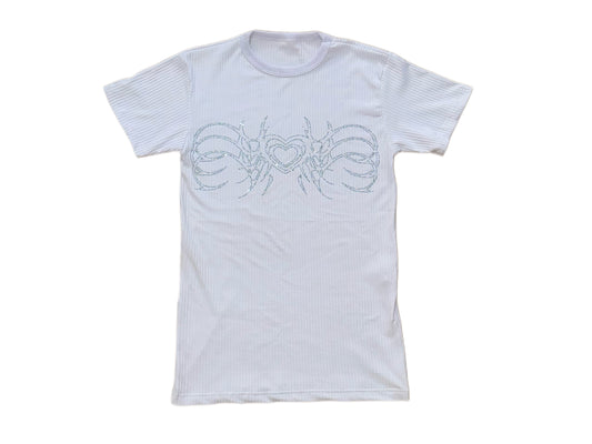 Camisa  Canelada Chrome branca